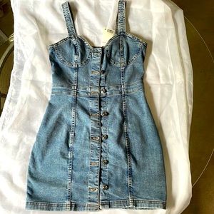 Light blue denim dress